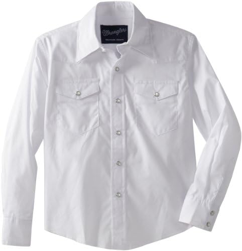 WranglerBoys' Long Sleeve Western Solid Snap Shirt