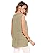 Zeagoo Women's Semi-Sheer V Neck Summer Button Chiffon Sleeveless Blouse Office Tank Top