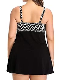 PERONA Trajes de baño para dama, talla grande, moldeador, una pieza, con estampado