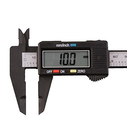 Micrometer,Besde 150mm/6inch LCD Digital Electronic Carbon Fiber Vernier Caliper Gauge (Black)