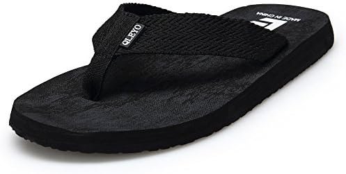 QLEYO Men Sandals Flip Flops Bath Shower Shoes Beach Sandals Comfort Summer Slippers