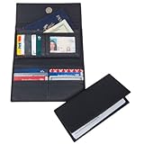 Access Denied RFID BLocking Leather Womens Trifold Clutch Wallet and RFID Checkbook
