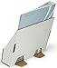 Displays2go, 11.3 x 47.5 Inch Cardboard Magazine Counter Stands, Sold in Case of Fifty, Corrugated Construction – White Finish (WCXM85)