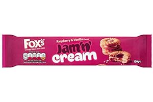 Fox's Jam 'n' Cream Raspberry & Vanilla 150g (Pack of 6)