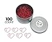 Butler in the Home Love Heart Shaped Paper Clips Great for Paper Clip Collectors or Office Gift - Comes in Round Tin with Lid and Gift Box (100 Count Red)
