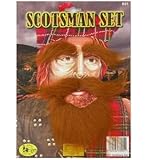 Scotsman Ginger Beard Moustache & Eyebrow Set