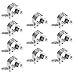 10 Pack Heavy Duty 165lb Aluminum Alloy Stage Lighting Clamp 1.26-1.38 Inches for Projector Par Light Spotlight Fits 32mm to 35mm OD Tubing/Pipe, Small Size Clamp-TUV Certificated