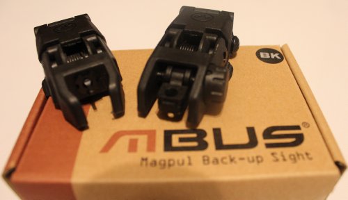 Magpul PTS MBUS Front & Rear Back-Up Sight Set Black Color Polymer