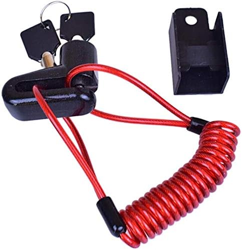 nakw88 Disc Brake Lock Electric Scooter Steel Wire Protect Wheels Security Portable Practical Skateboard Durable Metal Anti Theft With Keys For Xiaomi Mijia M365(Black)