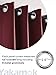 Yakamok Blackout Curtains for Bedroom, Thermal Insulated Blackout Window Curtains with Grommet Top for Living Room- Burgundy Red- 52W x 84L -2 Panels