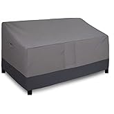 Easy-Going Outdoor Couch Cover, Heavy Duty 3-Seater Patio Sofa Cover, Windproof Outdoor Furniture Cover with Air Vent (88Wx32.5Dx33H inch,Gray/Dark Gray)