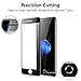 Eakase iPhone 7 Plus Glass Screen Protector, [2 Pack] Tempered Glass with Soft PET Frame 3D Full Coverage Anti-Scratch HD Clear Screen Protector Film for Apple iPhone 7+ 5.5 Inch (Black)