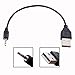 2.5mm Male AUX Audio Jack To USB 2.0 Male Charge Cable Adapter Cord / Data