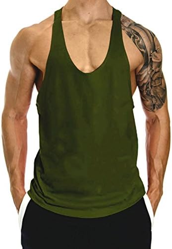 InleaderStyle Men Gym Bodybuilding Blank Stringer Cotton Tank Top Vest(1/3 Pack)