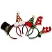 Christmas Headbands, HOT YLYH 4 Design Cute Reindeer Antlers, Holiday Santa Hat, Christmas Tree, Christmas Hat Hairband with Bell Great Christmas Costumes Decoration Gifts