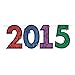 Beistle 80121-15 "2015" Glittered Streamer, 15-Inch by 6-Feet