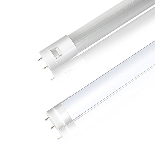 DIKAIDA 2 Pack T8 Led Light Tube, 4FT, 18W(32W Replacement), 2000Lm, 6500K Super Bright Fluorescent Replacement Lamp with White Cover, Dual-End & Single-End Powered, Works with/Without Ballast - Thumbnail 7