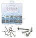MEIYYJ M1 M1.2 M1.4 M1.7 Mix PA 304 Stainless Steel Phillips Head Micro Screws Pan Self-Tapping Electronic Mini Screws Kit, Pack of 1000