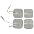 Therapist’s Choice 40 Electrode Pads Per Pack, Medical Grade for TENS and EMS Units Electrodes. 2"x2" Square, White Cloth Topping,100% Satisfaction Guarantee