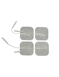 terapeuta electrodos de la Elección 40 unidades por pack, Medical Grade para TENS y EMS electrodos. 2"x2" Square, paño blanco Topping, 100  Garantía de satisfacción