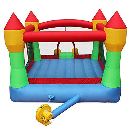 RETRO JUMP Inflatable Bounce House Bouncing Jump Moonwalk Playhouse and Slide with Blower (061 Blower)