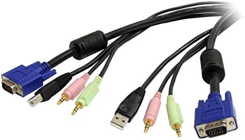 Startech.Com 6 Ft 4-In-1 Usb Vga Kvm Switch Cable With Audio And Microphone - Vga Kvm Cable - Usb Kvm Cable - Kvm Switch Cable (Usbvga4N1A6)