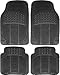 WeatherTech All-Weather Floor Mats for Honda Civic, Civic Si - 1st & 2nd Row (WTHB330149), Black