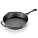 T-fal E83405 Pre-Seasoned Nonstick Durable Cast Iron Skillet/Fry pan Cookware, 10.25-Inch, Black