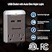 Dewenwils USB Outlet Plug Wall Adapter 2 AC Outlets Smart Dual USB Charging Ports (3.1A Total) with Auto Night Light, Multi Outlets Extender USB Charger for Travel / Home Use, ETL Listed, White