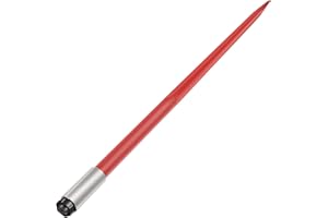 VEVOR Hay Spear 49" Bale Spear 4500 lbs Capacity, Bale Spike Quick Attach Square Hay Bale Spears 1 3/4" Wide, Red Coated Bale