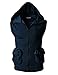 H2H Men Slim Fit Zip-up Hoodie Tank Tops Casual Lightweight Gym Bodybuilding Sleeveless Hooded Vest NAVY US S/Asia M (CMOHOSL01)