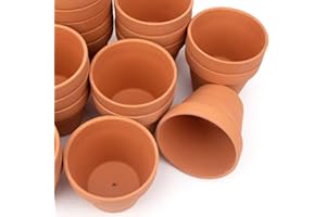BLQH [26 Pack] 4" Planter Nursery Pots Terracotta Pot Clay Pots Clay Ceramic Pottery Cactus Flower Pots Succulent Nursery Pots Garden Terra Cotta Pots with Drainage Hole (4")