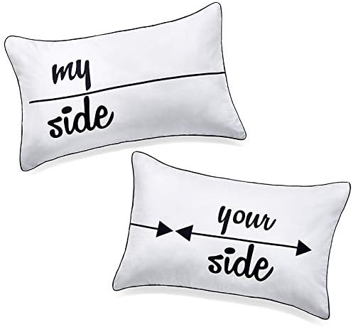 Amazon Com Dasyfly My Side And Your Side Couples Pillowcases His