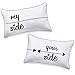 DasyFly My Side and Your Side Couples Pillowcases,His Hers Cute Pillow Case,Funny Couples Gifts for Anniversary,Wedding, Engagement,V-Day,Chirstmas.His and Hers Gifts for Couples