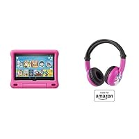 Fire HD 8 Kids Tablet 32GB Pink with Playtime (Ages 3-7) Bluetooth Headset