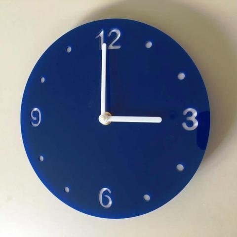 Super Cool Creations Shatterproof Round Wall Clock - Blue