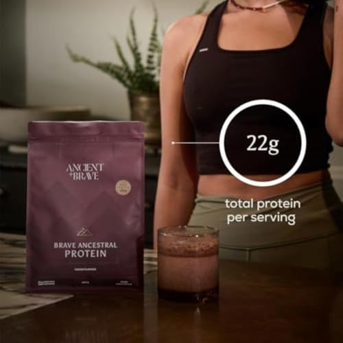 Ancient + Brave Ancestral Protein Powder 30g Serving – Grass-Fed Beef Protein Isolate with Collagen & Actazin® Green Kiwifruit & VitB – High Protein for Muscle Health - Cacao Flavour