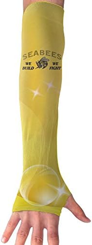 Navy Seabees UV Protection Cooling Arm Sleeves Glove For Men Women Sunblock Cooler Protective Sports