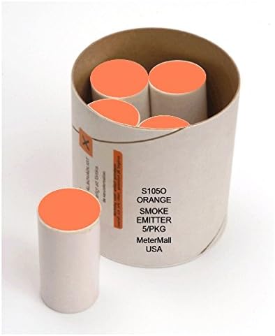 MeterMall S105O ORANGE Colored Smoke Emitter Cartridges, 4 min, 2500 cu ft