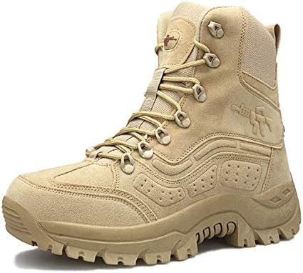 Men's Boots Ultralight Military Tactical Work Boots high-Tops Lace Up Breathable Desert Boots