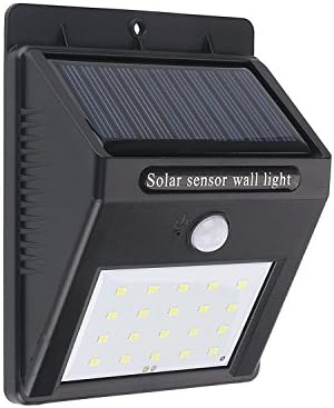 Solar Lights Outdoor, Solar Powered Wall Lights 20 LEDs, Waterproof Motion Sensor Lights, Solar Powered Lighting for Yard, Backyard, Pathway & Driveway (4 Pack)