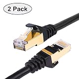Cat 7 Ethernet Cable 3ft 2 Pack, High Speed RJ45 LAN Patch Cord