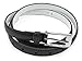 Belle Donne Belt Women, Silver Polished Buckle, Thin Black Belt Women For Fine Dresses, Classy Style Large, Black