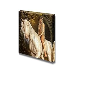 A Maiden Riding a Unicorn in The Fairy...