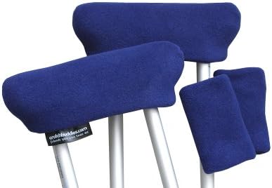 Blue Crutch Pads, Crutch Covers, Cushions Made in USA by Crutch Buddies - Veteran Owned