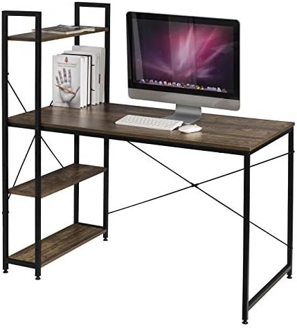 EUGAD Escritorio de Ordenador con 3 Estantes Escritorio para