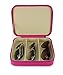 TIMELYBUYS 3 Piece Pink Extra Large Travel Eyeglass Sunglasses Glasses Zippered Case