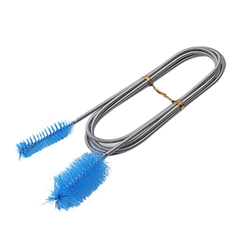 EH-LIFE Cleaning Brush Flexible Tube Brush Double Head for Bathtub Aquarium Filter Pump Pipe Hose Blue