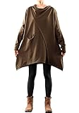 Mordenmiss Women's Leisure Long Sleeve Boat Neck Fall Tops US XS-XL
