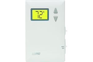 Lux Pro PSD010B Mechanical Non-Programmable Thermostat; 1 Heat Only; Without Fan; Batteries Included